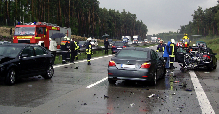 BMW crashes into fence, catches fire after driver loses control on I-275: troopers