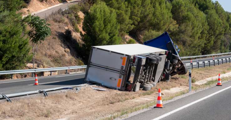 Potted plants spill all over Krome Road after truck crash
