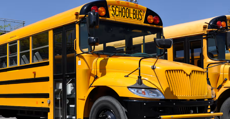 School bus carrying 10 students sideswiped trailer in Orange Park; no injuries