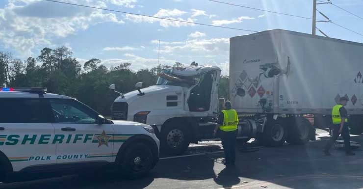Semi driver dies after timber pierces cab in Florida crash