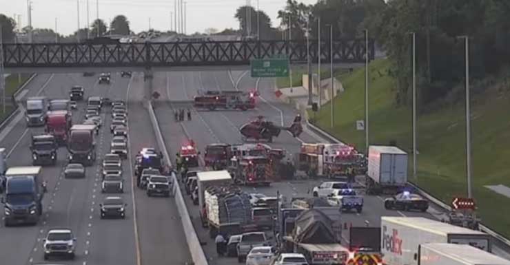 1 airlifted in rollover crash on Florida’s Turnpike in Orange County