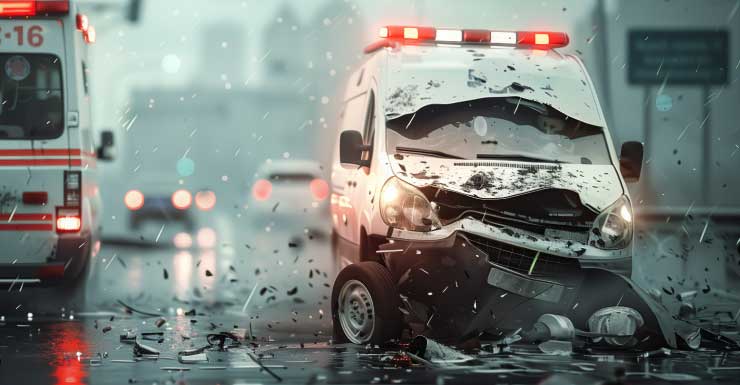 Ambulance rollover crash on I-75 sends three to hospital