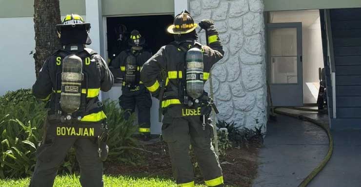 Dog rescued, revived after commercial fire in Fort Pierce