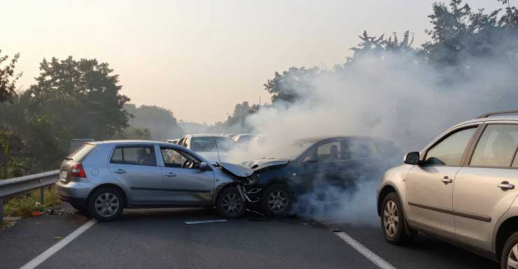 Fiery crash after a car hits a tree in Fort Lauderdale