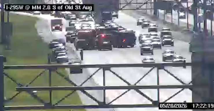 Lanes reopen after crash on I-295 South near Old St. Augustine Road
