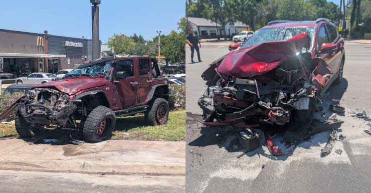 One hurt in SUV vs. Jeep crash, Ocala firefighters say