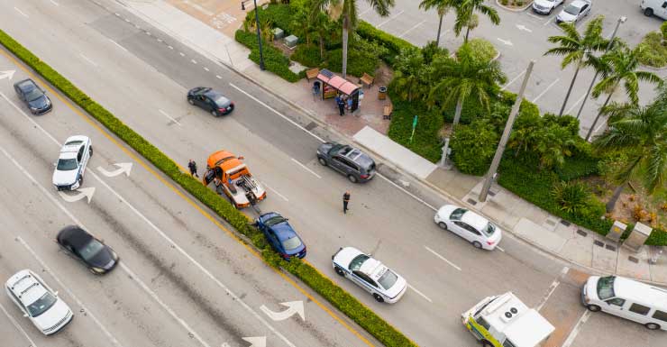 Rollover crash shuts down Haverhill Road in West Palm Beach