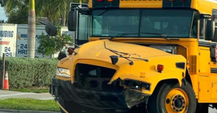 School bus involved in crash near Bayshore Elementary in North Fort Myers
