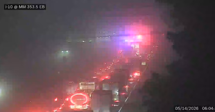 Traffic Alert: Left lane blocked on I-10 East before MM 353 in Jacksonville after crash
