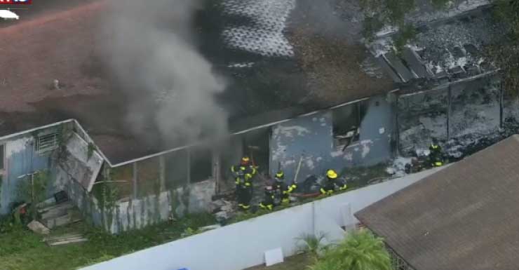 1 detained after home erupts in flames in Miami’s Shenandoah neighborhood, police say