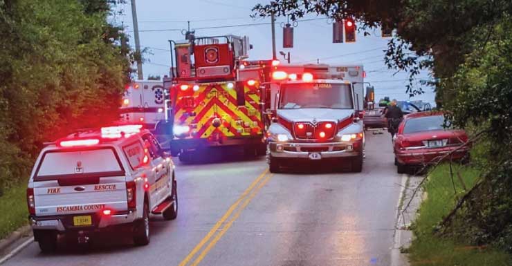 3 hospitalized after crash in Escambia County on Fairfield Dr and Hollywood Ave