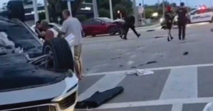 3 people taken to hospital after rollover crash in Palm Beach County