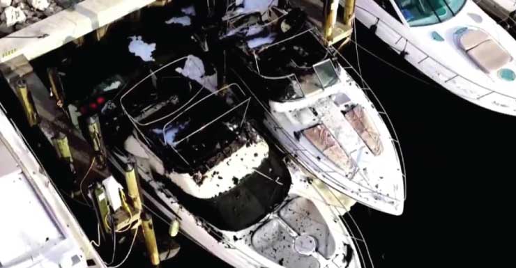 4 boats damaged after fire ignites overnight at Miami marina