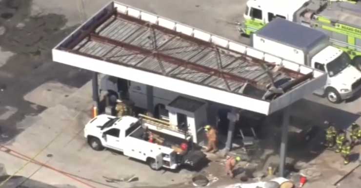 4 injured, 1 dead after explosion at gas pumps at county facility in SW Miami-Dade