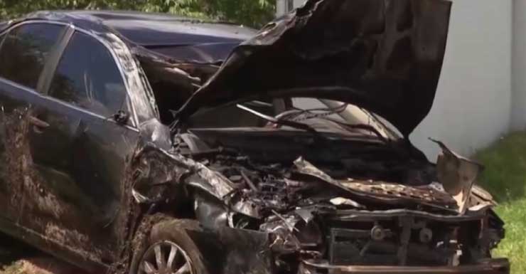 At least 1 injured after car rolls over, crashes into fence near Cape Coral home