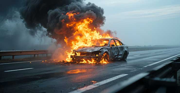 Car fire on I-95 North in St. Johns County causes rush hour backups before International Golf Parkway