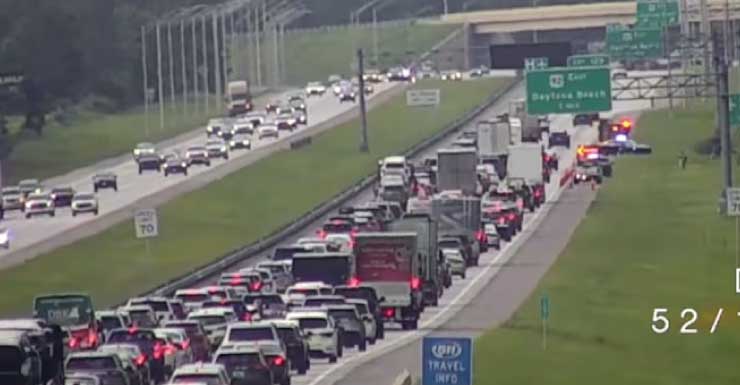 Driver killed after SUV runs off I-4 and overturns in Volusia County, troopers say