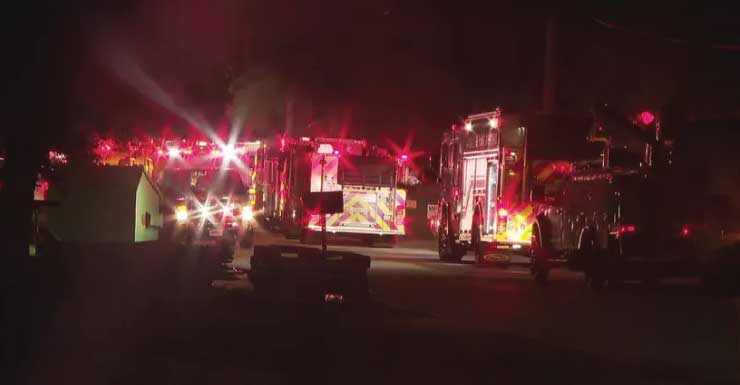 Firefighters battle massive industrial warehouse fire in Pinellas Park