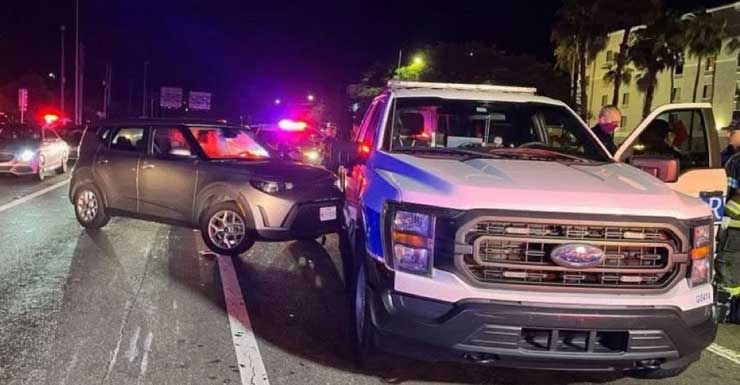 Florida man arrested after crashing Kia Soul into officer's patrol vehicle, police say