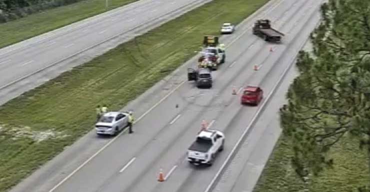 Multi-vehicle crash shuts down multiple lanes on northbound I-95 near Vero Beach