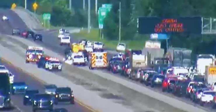 Tractor-trailer driver seriously hurt in six-vehicle crash on I-10 in Santa Rosa County