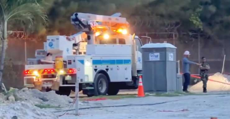 Truck knocks down power lines near Turner Guilford Knight Correctional Center in West Miami-Dade
