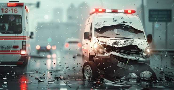 3 injured after ambulance overturns on I-95 near Melbourne, troopers say
