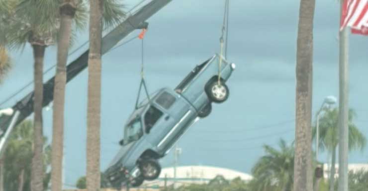 85-year-old driver dies after truck crashes into retention pond in Pinellas County