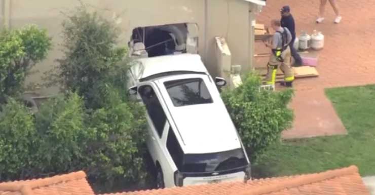 Car crashes into home, may have hit gas line in NW Miami-Dade, officials say