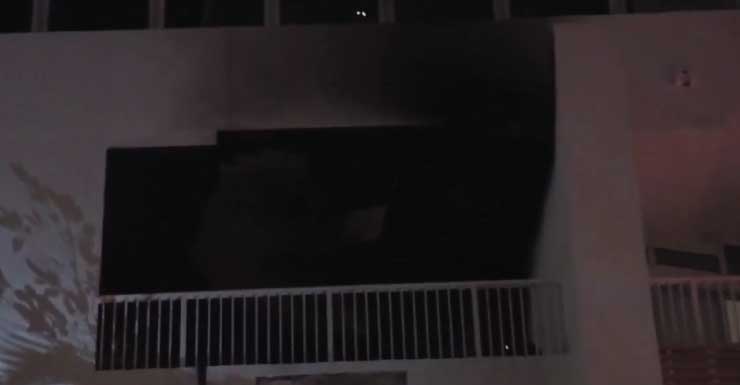 Fire ignites in balcony of Edgewater high-rise; resident hurt while fleeing apartment with 2 dogs