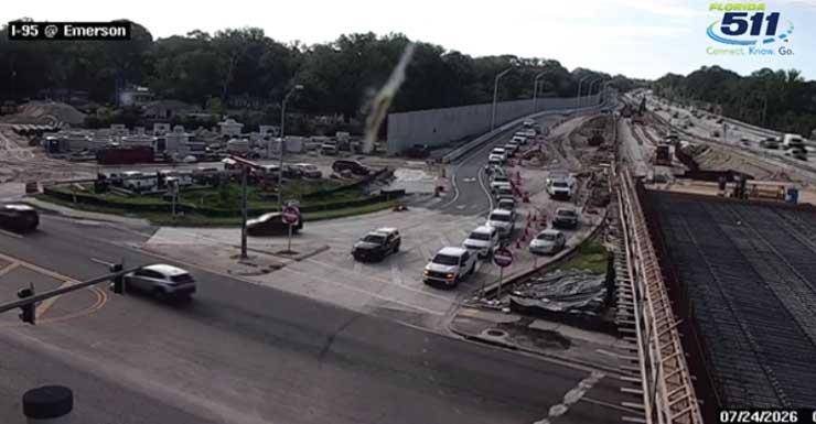 Lanes reopen after semi-truck overturns near I-10/I-295 Interchange