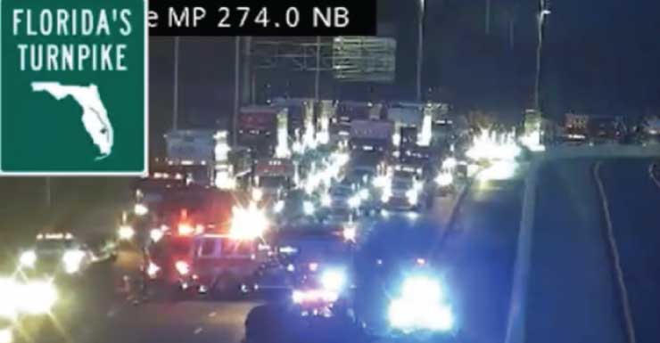 Major crash closes Florida's Turnpike southbound in Winter Garden
