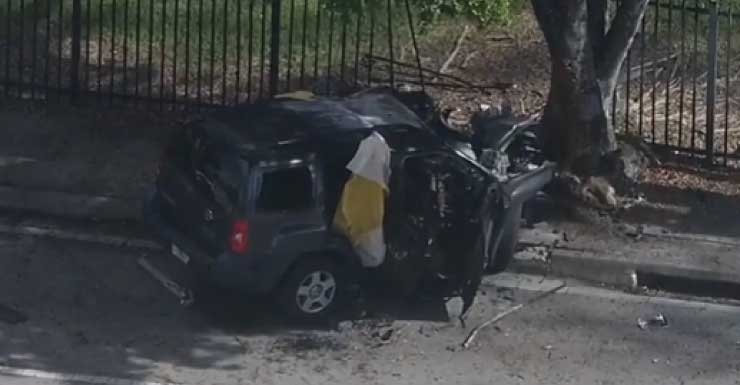 Man dies after fiery single-vehicle crash in northwest Miami-Dade, deputies say