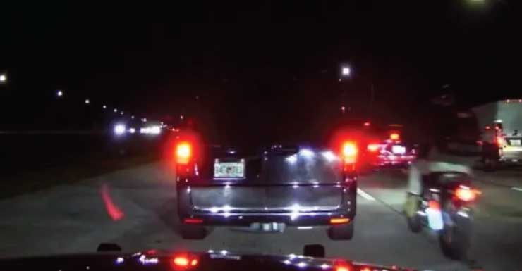 Motorcyclist arrested after ‘splitting lanes’ in I-75 work zone, crashing while trying to evade troopers