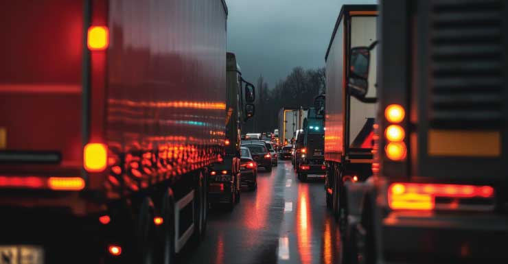 Overturned truck and trailer shuts down I-95 northbound in Brevard County