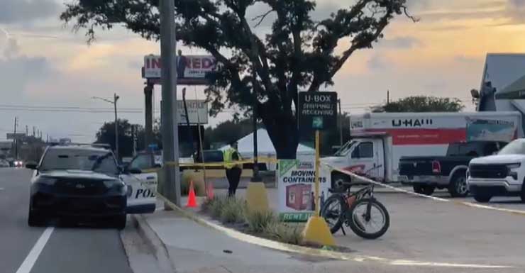 Panama City Police working crash involving bicyclist and SUV on 15th Street