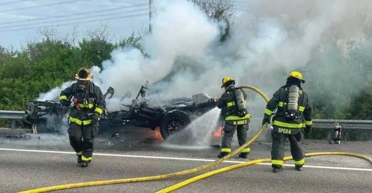 Pickup truck catches fire on I-95 in St. Lucie County