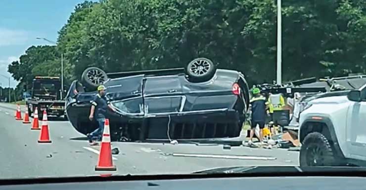 SUV crash on I-10 in Escambia County leaves driver, six passengers with minor injuries