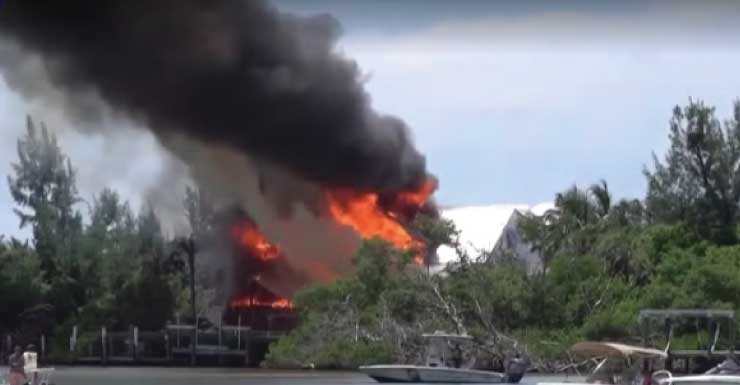 1 cat dead, firefighter injured after home catches fire on Knight Island in Charlotte County