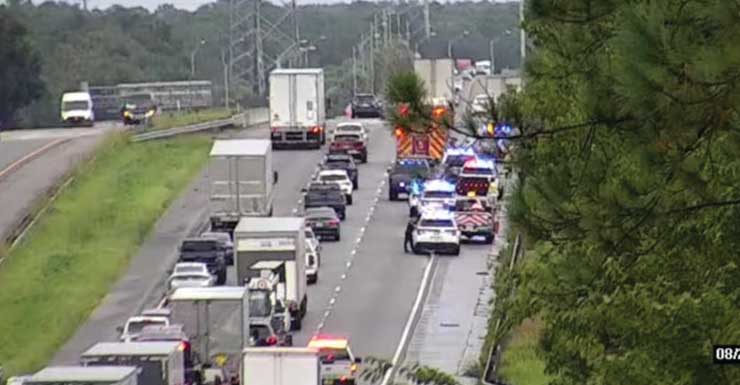 2 seriously injured in crash involving armored truck on I-95 south in St. Johns County