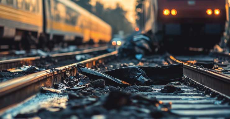 Driver escapes sedan stuck on Melbourne railroad tracks before train collision