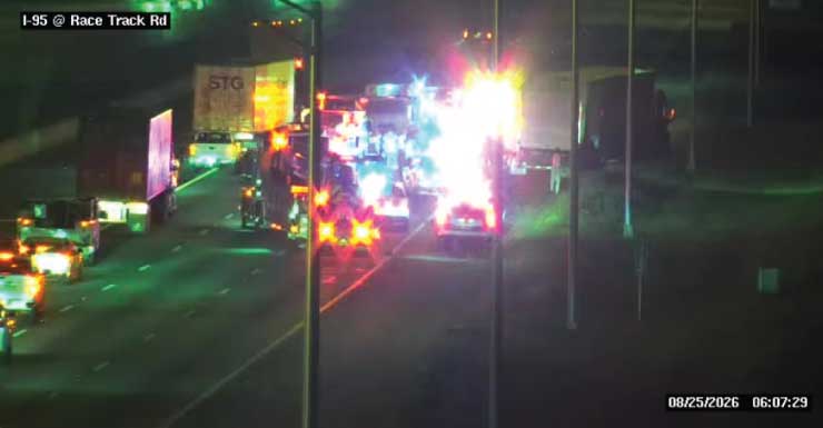 Fatal crash blocked all northbound lanes of I-95 at SR-9B