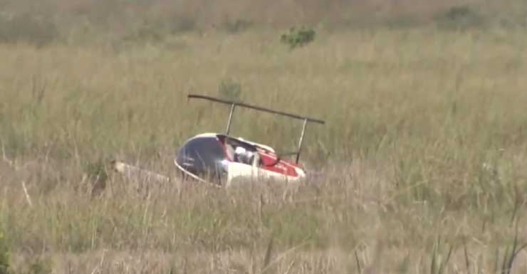 Helicopter carrying instructor and student crashes west of U.S. 27, both left with minor injuries