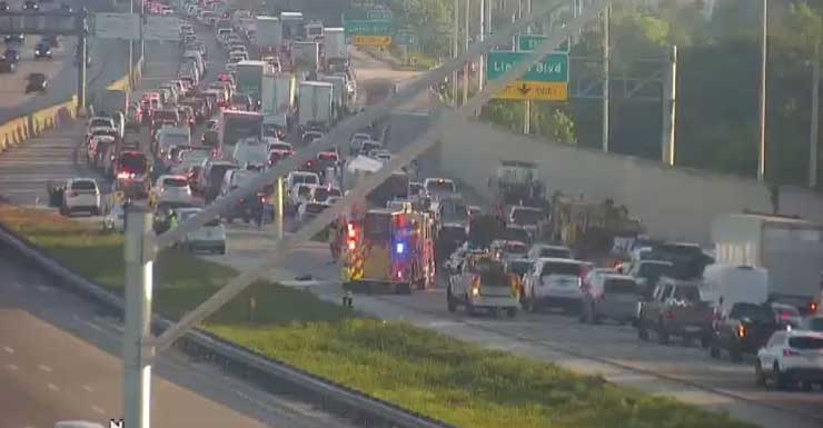 I-95 north partially reopens near Linton Blvd. after hazardous materials crash