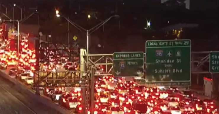 Lanes reopen on I-95 after crash at Hollywood Boulevard