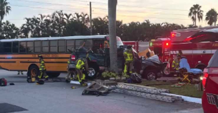 School Bus driver at fault in violent Lantana Road crash, PBSO report shows