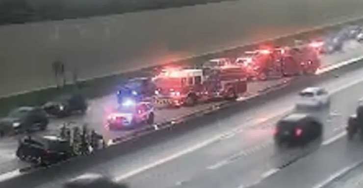 Southbound Turnpike crash in Boca Raton snarls traffic amid heavy rain