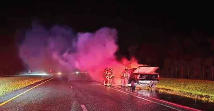 Truck fire reported near Starke Bypass at State Road 16 exchange