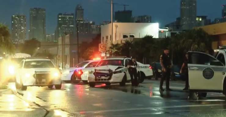 Two officer-involved crashes across Miami leave 3 Miami Police officers hospitalized in stable condition
