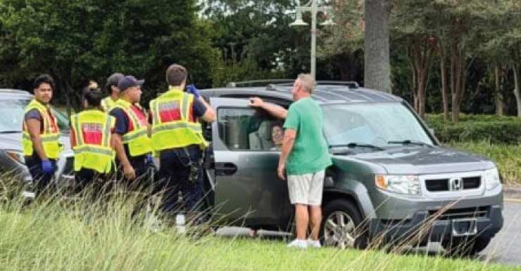 Woman taken to hospital after three-car crash near Lake Sumter Landing